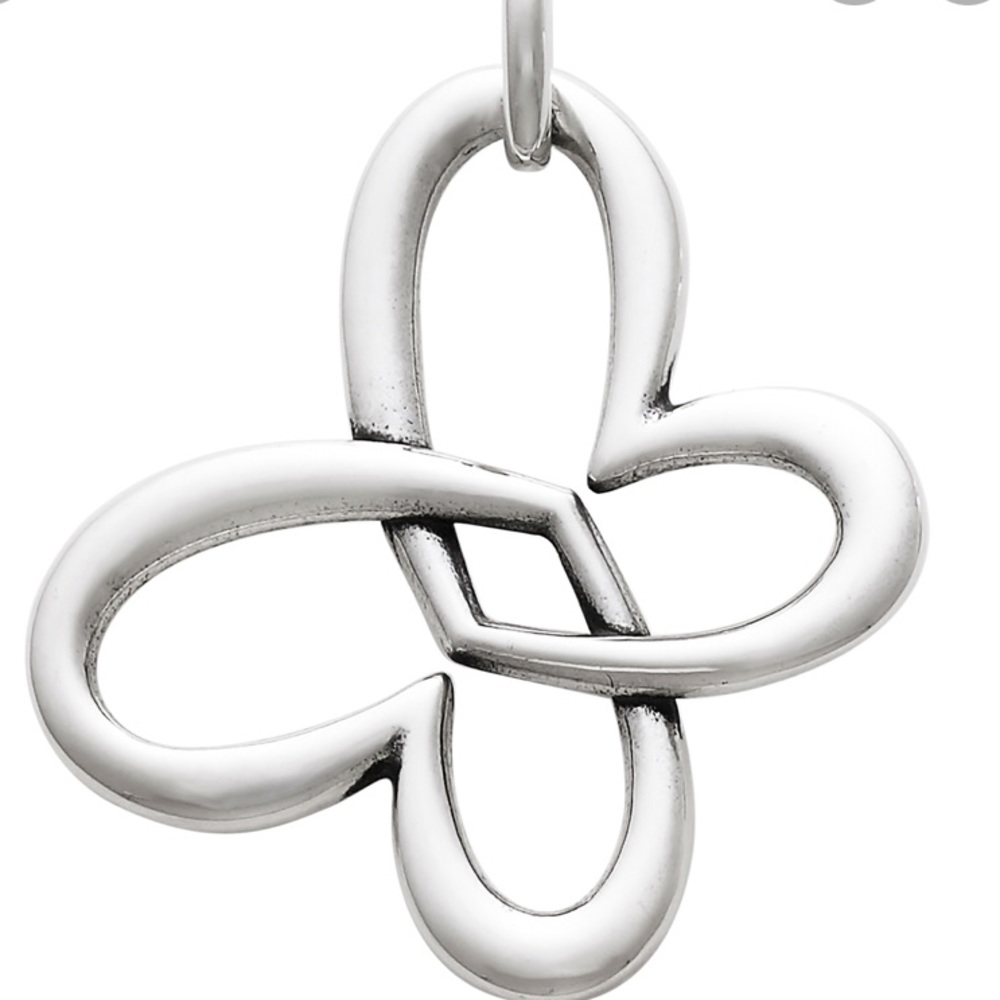 James Avery Linked Heart Butterfly Pendant and Necklace